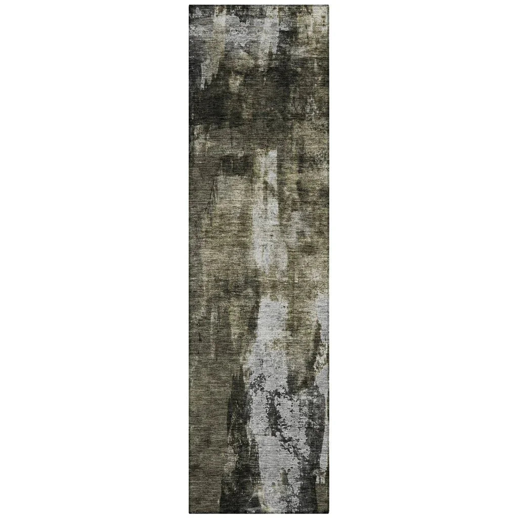 LOOMLAN Rugs Solayne Gray Washable Indoor-Outdoor Rug