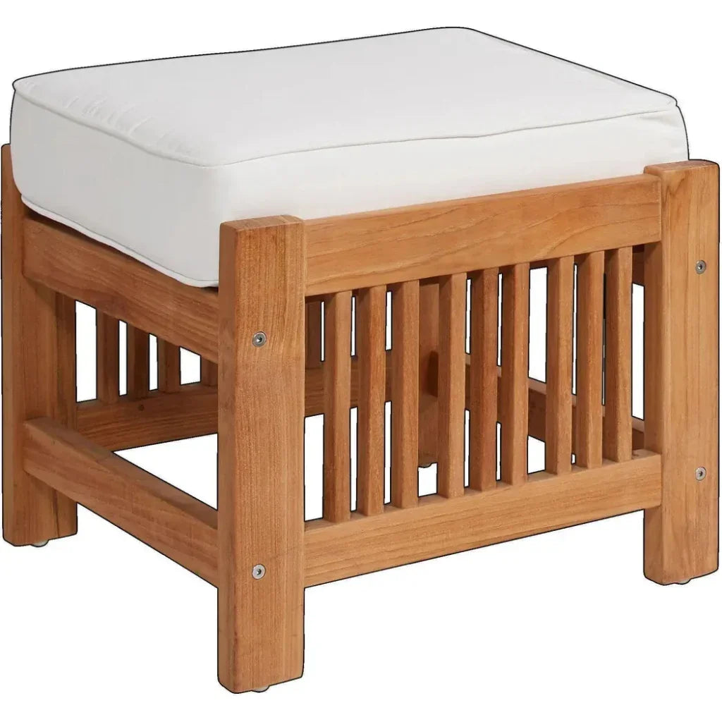 Soleil 2PC Teak Outdoor Lounge Set Sunbrella Cushion - LOOMLAN - HiTeak - Outdoor Lounge Sets