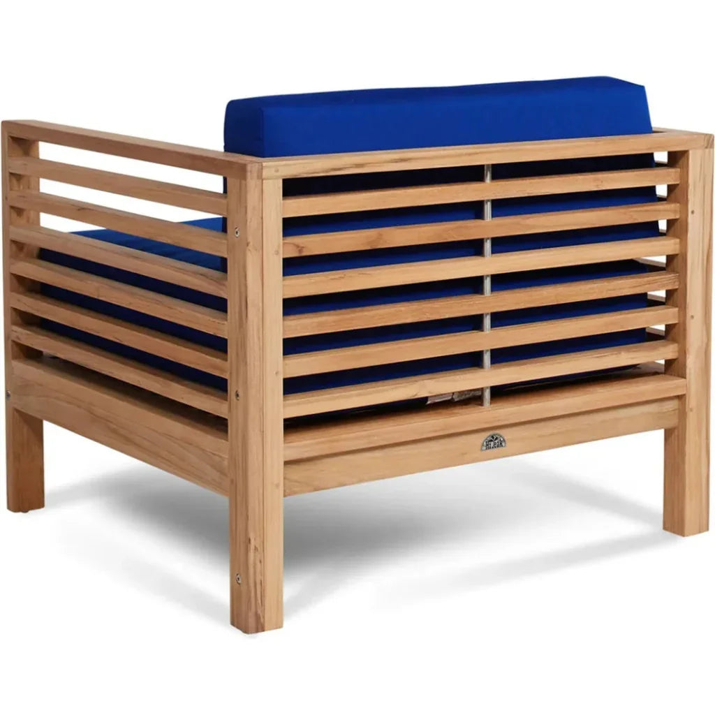 Soleil 2PC Teak Outdoor Lounge Set Sunbrella Cushion - LOOMLAN - HiTeak - Outdoor Lounge Sets