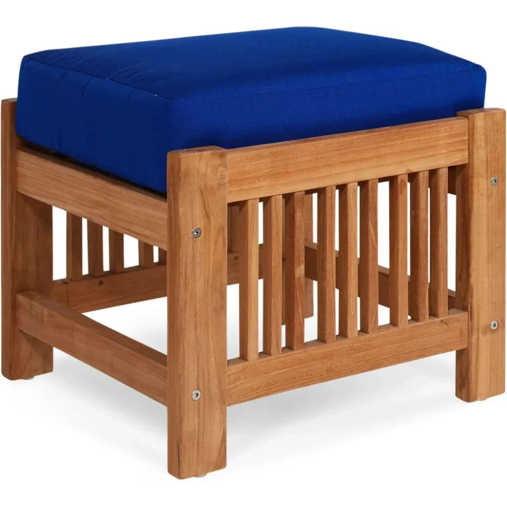 Soleil 2PC Teak Outdoor Lounge Set Sunbrella Cushion - LOOMLAN - HiTeak - Outdoor Lounge Sets