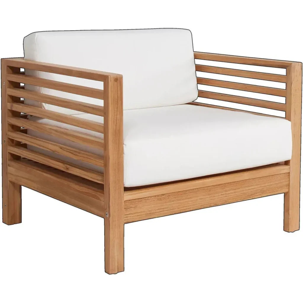 Soleil 2PC Teak Outdoor Lounge Set Sunbrella Cushion - LOOMLAN - HiTeak - Outdoor Lounge Sets