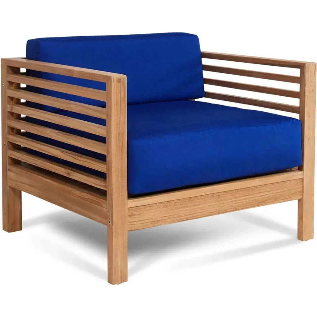 Soleil 2PC Teak Outdoor Lounge Set Sunbrella Cushion - LOOMLAN - HiTeak - Outdoor Lounge Sets