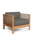 Soleil Teak Patio Lounge Set with Sunbrella 2PC - LOOMLAN - HiTeak - Outdoor Lounge Sets