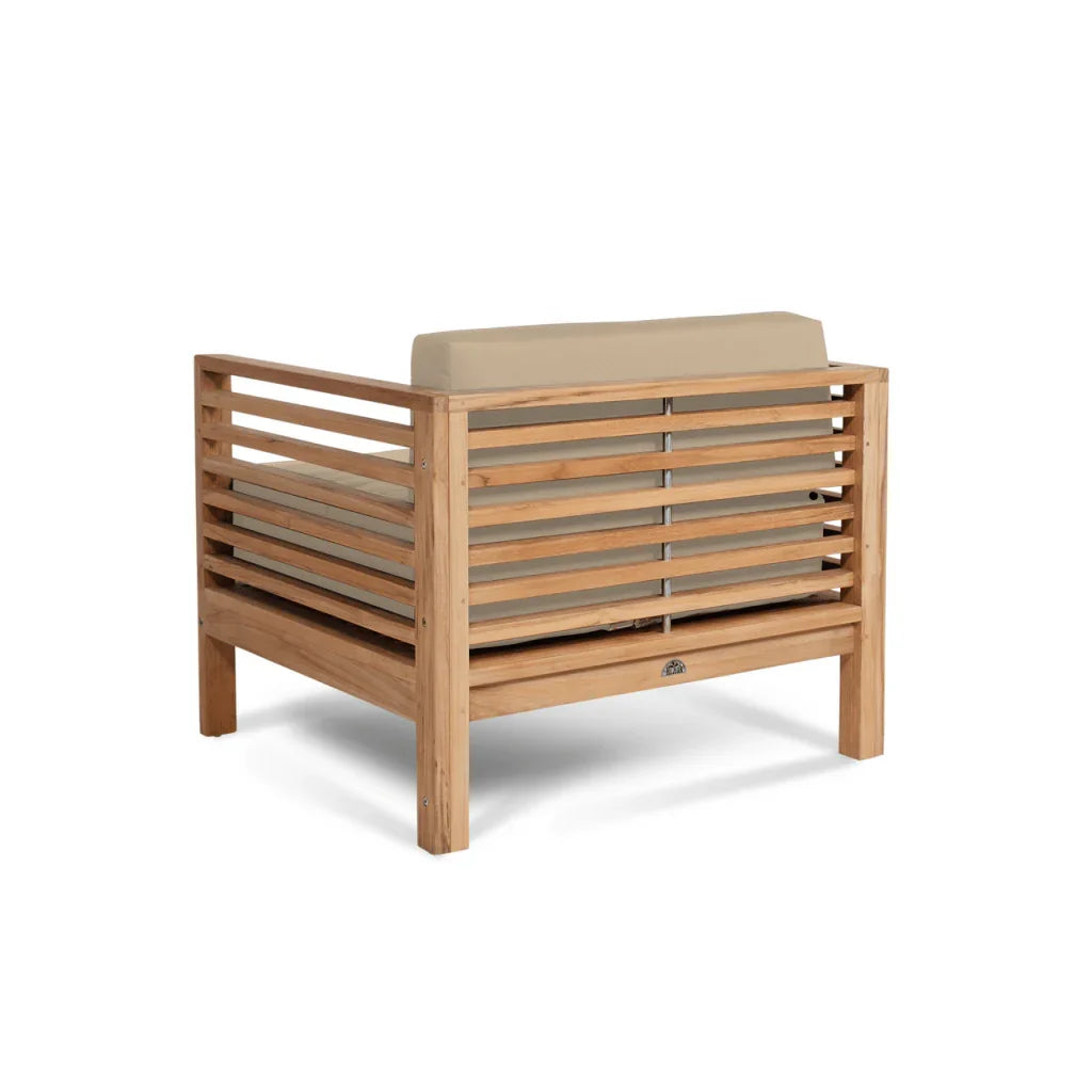 Soleil Teak Patio Lounge Set with Sunbrella 2PC - LOOMLAN - HiTeak - Outdoor Lounge Sets