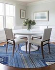 LOOMLAN Rugs Solene Blue Washable Indoor-Outdoor Rug
