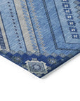 LOOMLAN Rugs Solene Blue Washable Indoor-Outdoor Rug