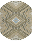 LOOMLAN Rugs Solene Brown Washable Indoor-Outdoor Rug