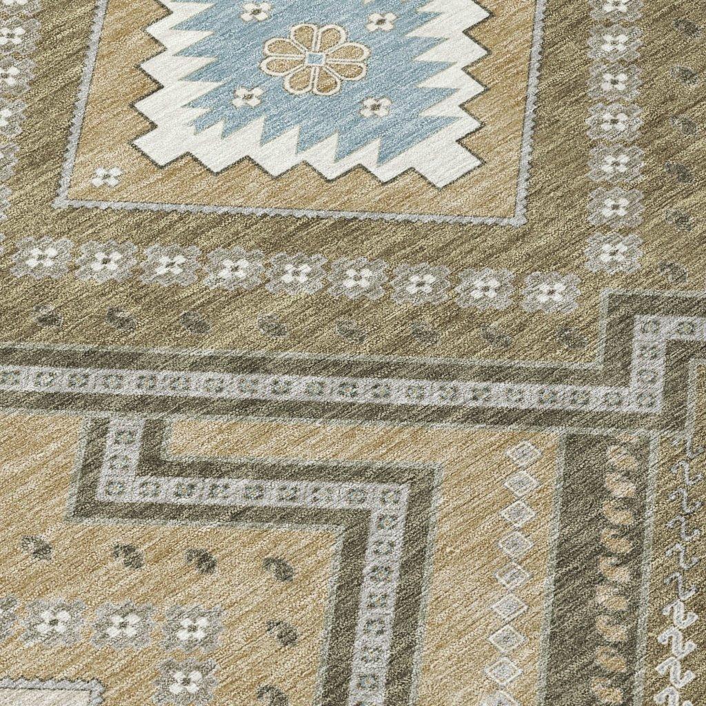 LOOMLAN Rugs Solene Brown Washable Indoor-Outdoor Rug