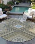 LOOMLAN Rugs Solene Brown Washable Indoor-Outdoor Rug