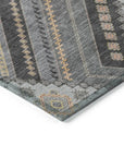 LOOMLAN Rugs Solene Gray Washable Indoor-Outdoor Rug