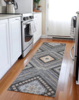 LOOMLAN Rugs Solene Gray Washable Indoor-Outdoor Rug