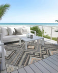 LOOMLAN Rugs Solene Gray Washable Indoor-Outdoor Rug