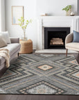 LOOMLAN Rugs Solene Gray Washable Indoor-Outdoor Rug
