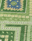 LOOMLAN Rugs Solene Green Washable Indoor-Outdoor Rug