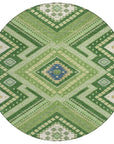 LOOMLAN Rugs Solene Green Washable Indoor-Outdoor Rug