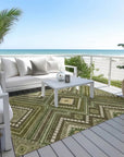 LOOMLAN Rugs Solene Olive Washable Indoor-Outdoor Rug