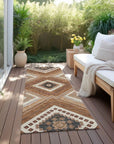 LOOMLAN Rugs Solene Orange Washable Indoor-Outdoor Rug