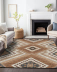 LOOMLAN Rugs Solene Orange Washable Indoor-Outdoor Rug