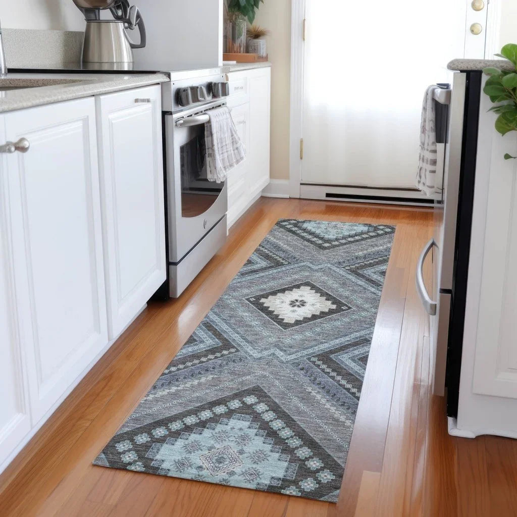 LOOMLAN Rugs Solene Pewter Washable Indoor-Outdoor Rug