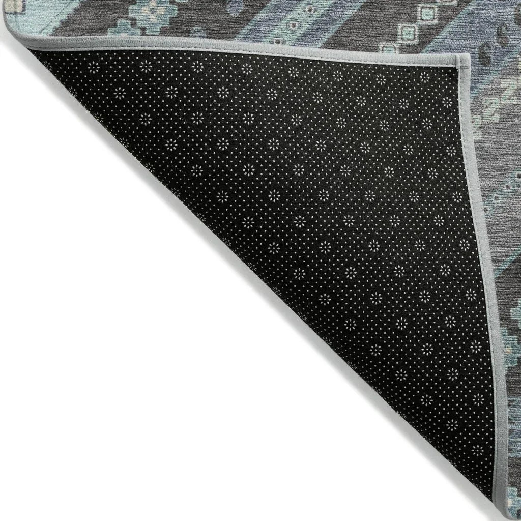 LOOMLAN Rugs Solene Pewter Washable Indoor-Outdoor Rug