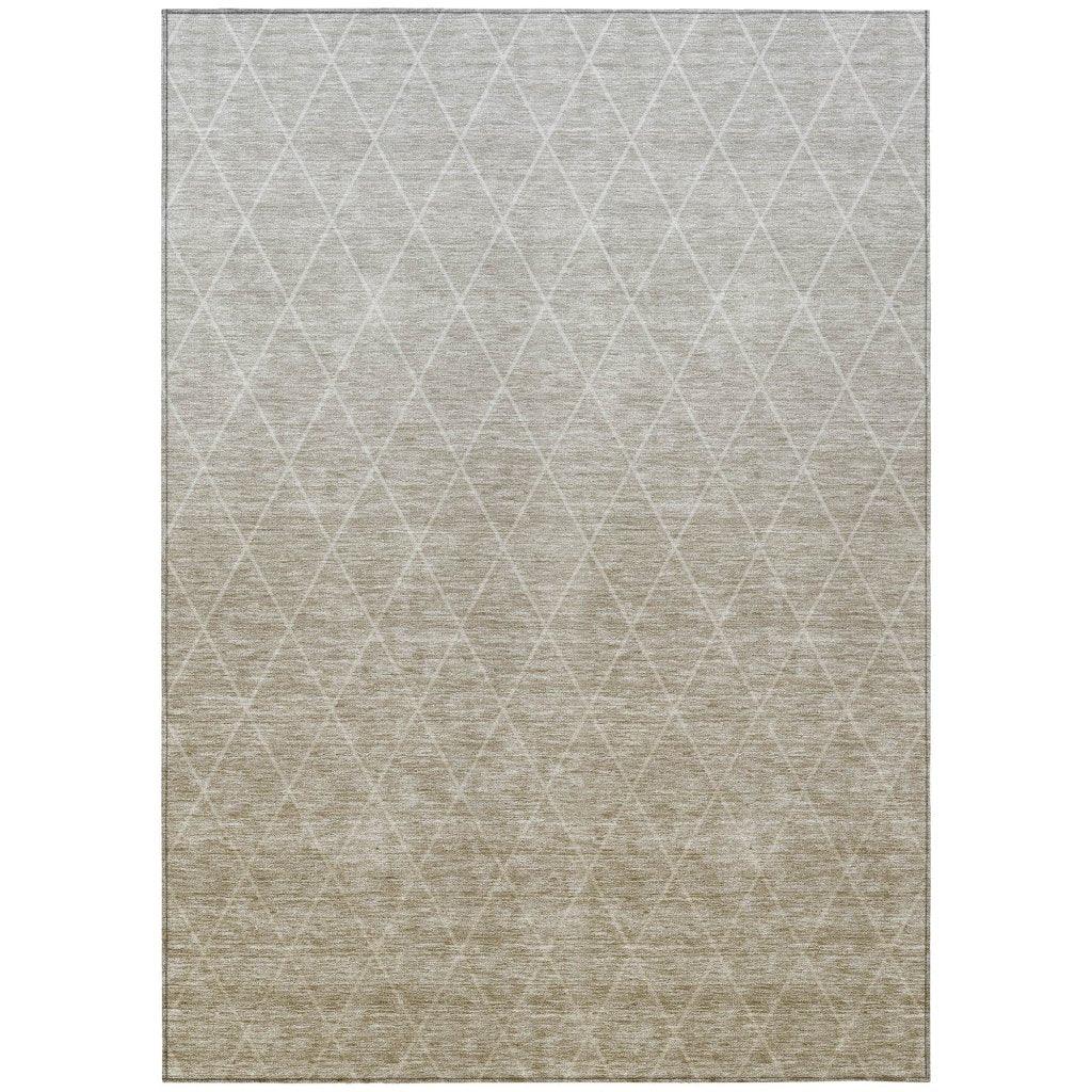 LOOMLAN Rugs Soleya Brown Washable Indoor-Outdoor Rug