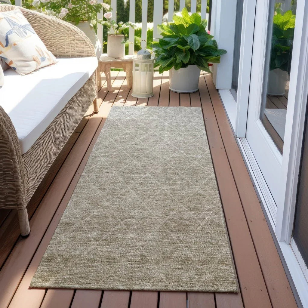 LOOMLAN Rugs Soleya Brown Washable Indoor-Outdoor Rug
