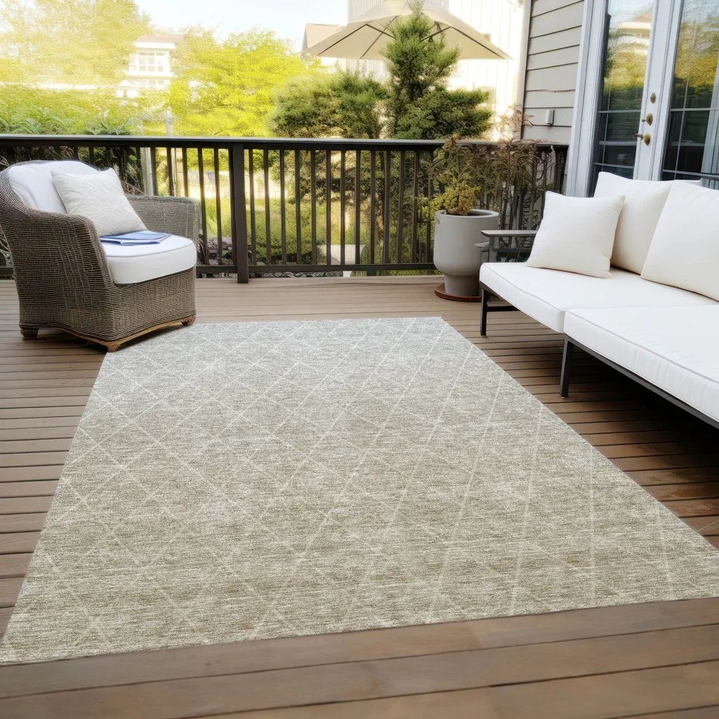 LOOMLAN Rugs Soleya Brown Washable Indoor-Outdoor Rug