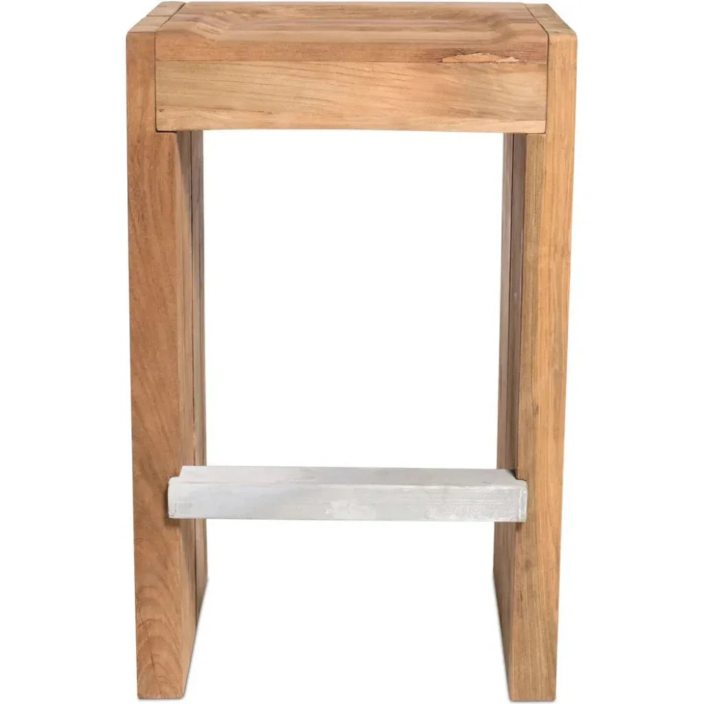 Seasonal Living Solo Bar Stool Set of Two -Brown Outdoor Bar Stools