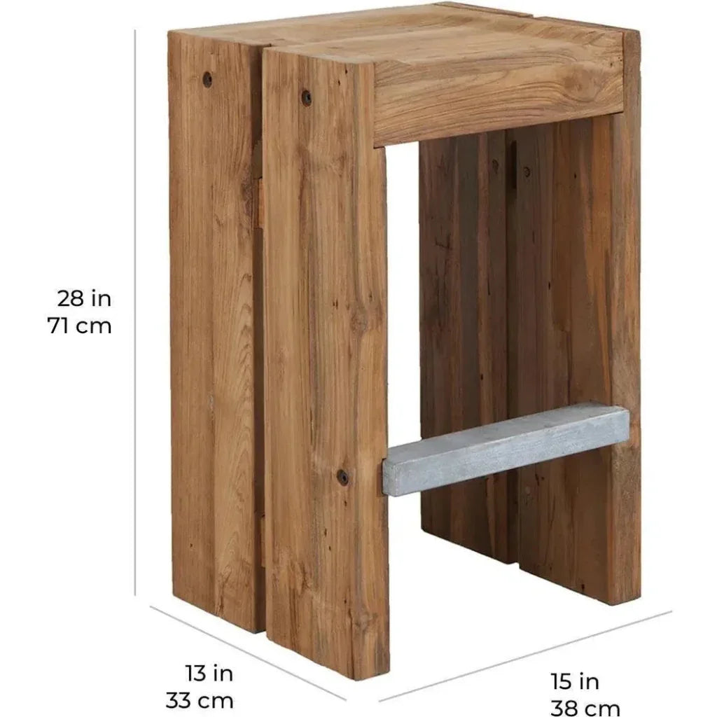 Seasonal Living Solo Bar Stool Set of Two -Brown Outdoor Bar Stools