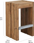 Seasonal Living Solo Bar Stool Set of Two -Brown Outdoor Bar Stools