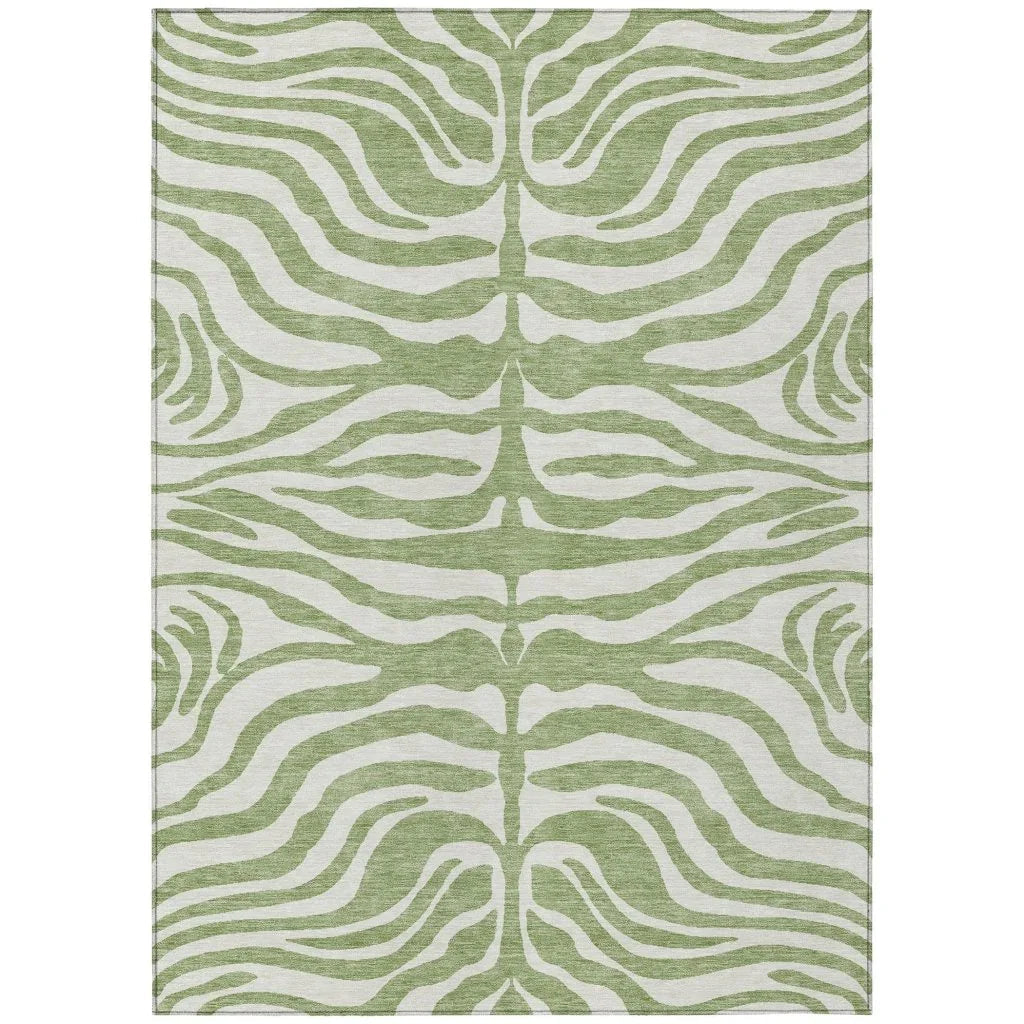 LOOMLAN Rugs Solstice Aloe Washable Indoor-Outdoor Rug