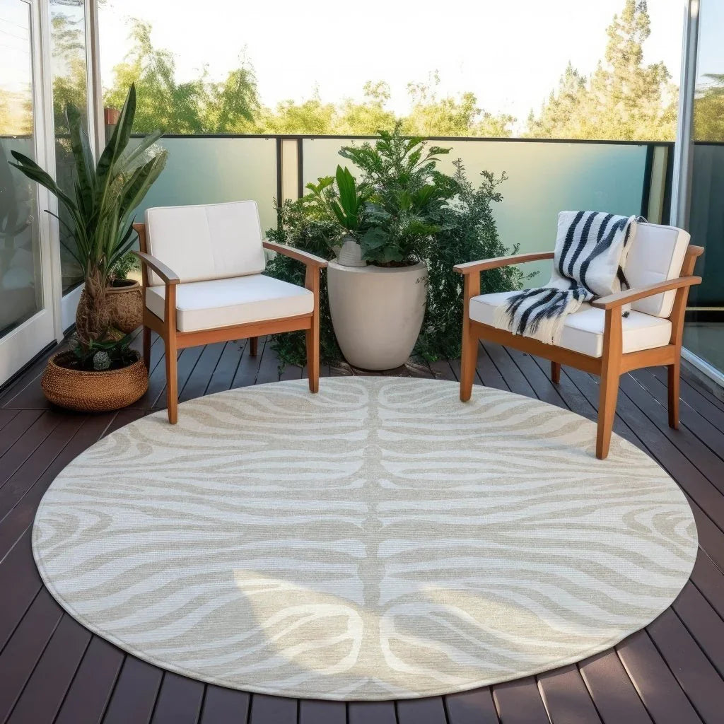 LOOMLAN Rugs Solstice Beige Washable Indoor-Outdoor Rug