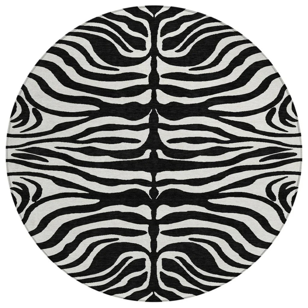 LOOMLAN Rugs Solstice Black Washable Indoor-Outdoor Rug
