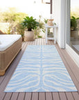 LOOMLAN Rugs Solstice Blue Washable Indoor-Outdoor Rug