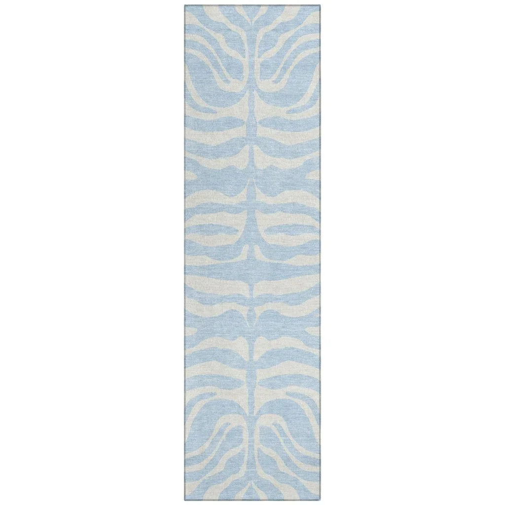 LOOMLAN Rugs Solstice Blue Washable Indoor-Outdoor Rug