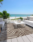 LOOMLAN Rugs Solstice Brown Washable Indoor-Outdoor Rug