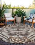 LOOMLAN Rugs Solstice Brown Washable Indoor-Outdoor Rug