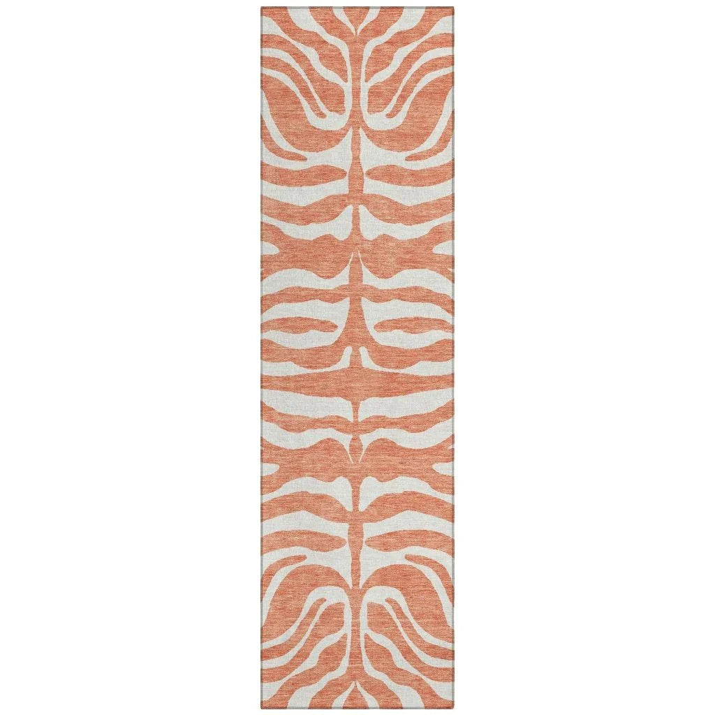LOOMLAN Rugs Solstice Coral Washable Indoor-Outdoor Rug