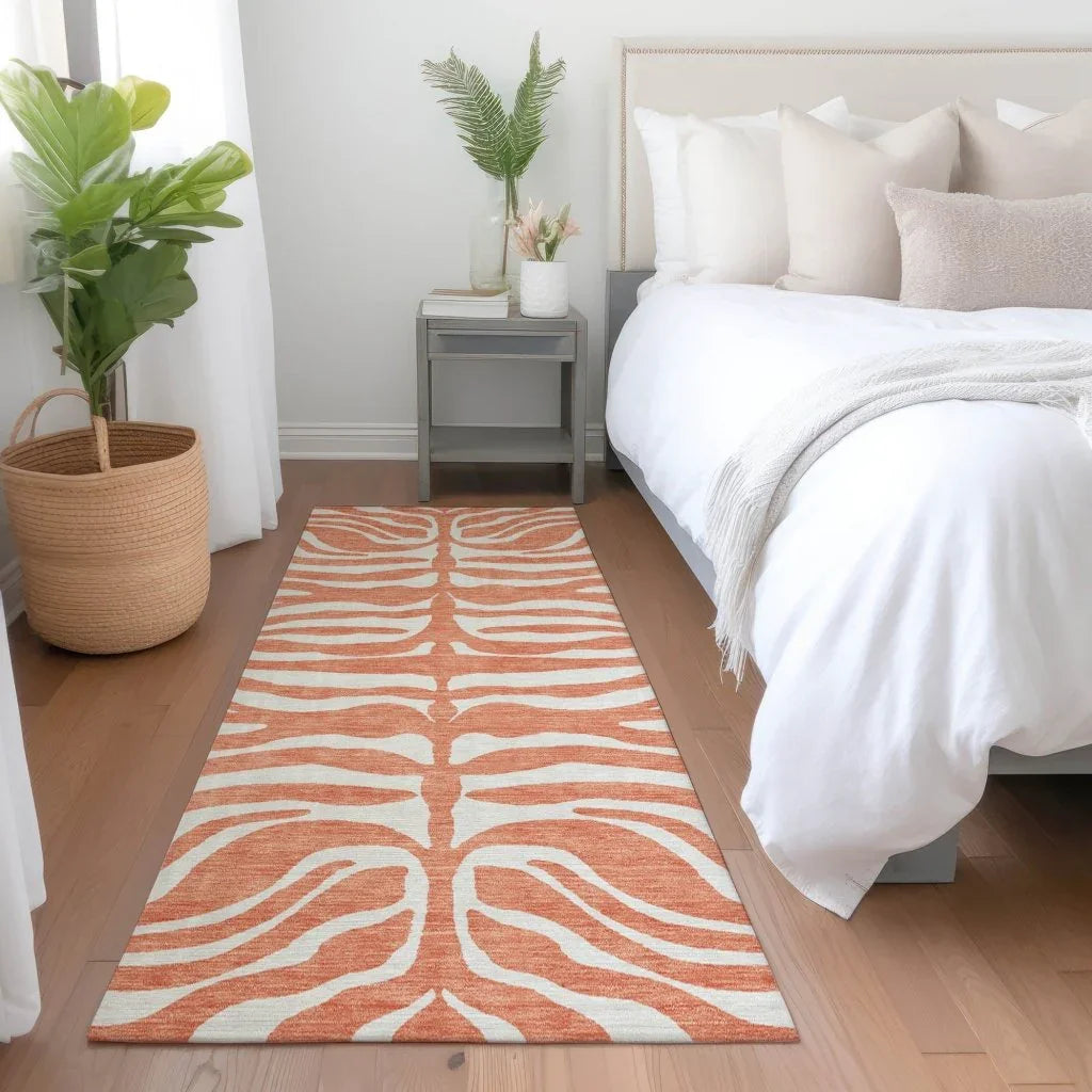 LOOMLAN Rugs Solstice Coral Washable Indoor-Outdoor Rug