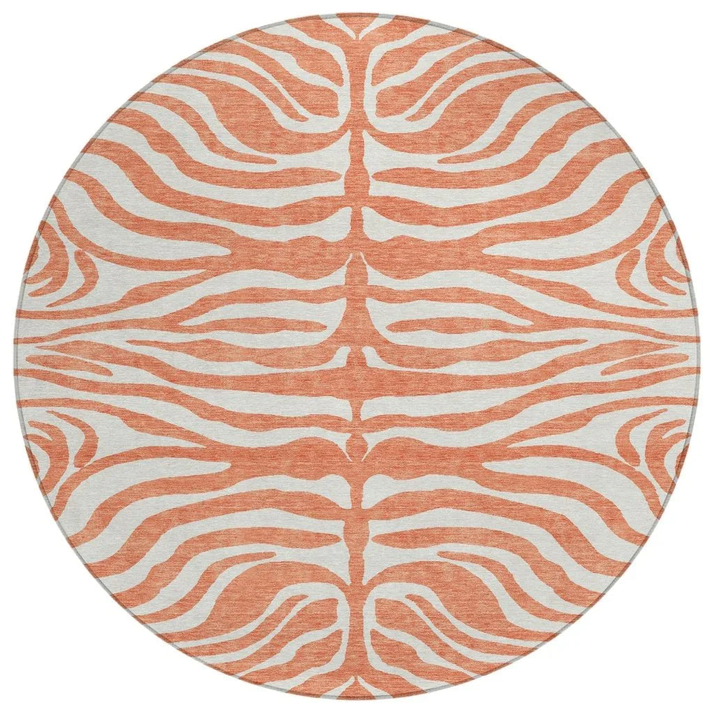 LOOMLAN Rugs Solstice Coral Washable Indoor-Outdoor Rug