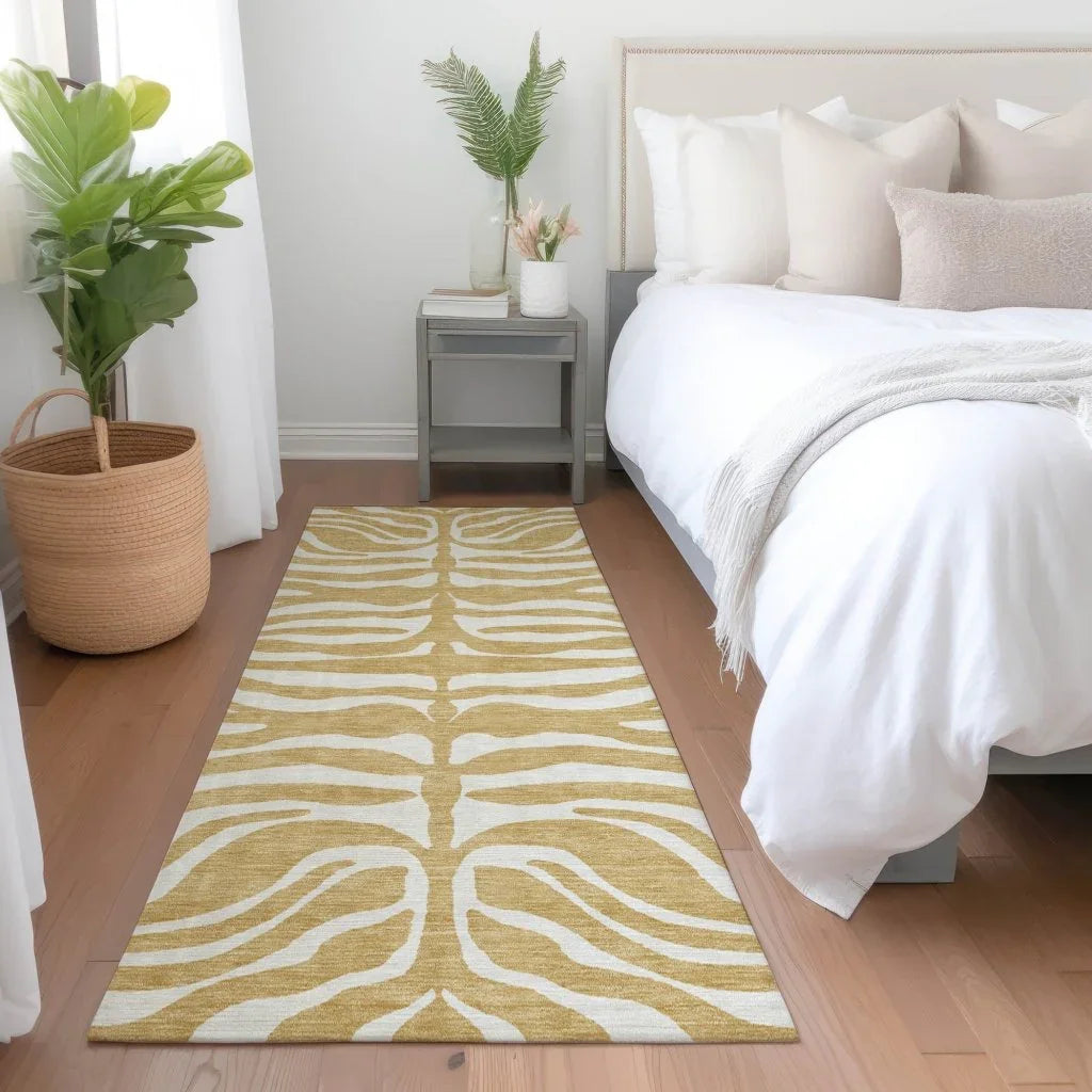 LOOMLAN Rugs Solstice Gold Washable Indoor-Outdoor Rug
