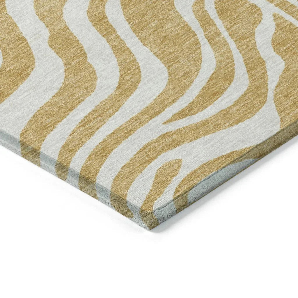 LOOMLAN Rugs Solstice Gold Washable Indoor-Outdoor Rug