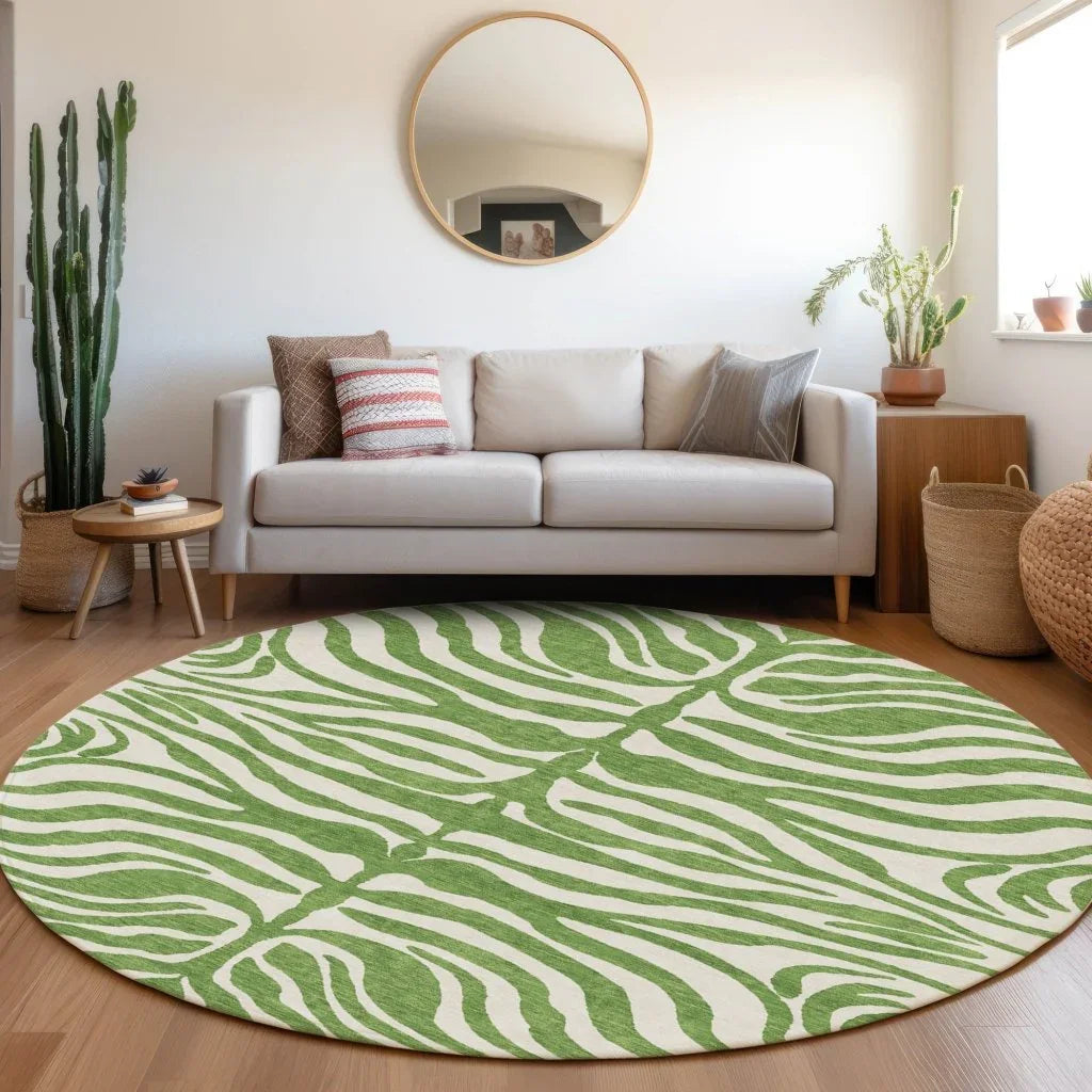 LOOMLAN Rugs Solstice Green Washable Indoor-Outdoor Rug
