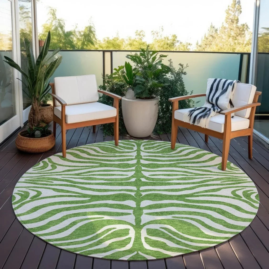 LOOMLAN Rugs Solstice Green Washable Indoor-Outdoor Rug