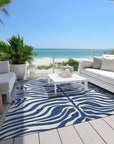 LOOMLAN Rugs Solstice Navy Washable Indoor-Outdoor Rug