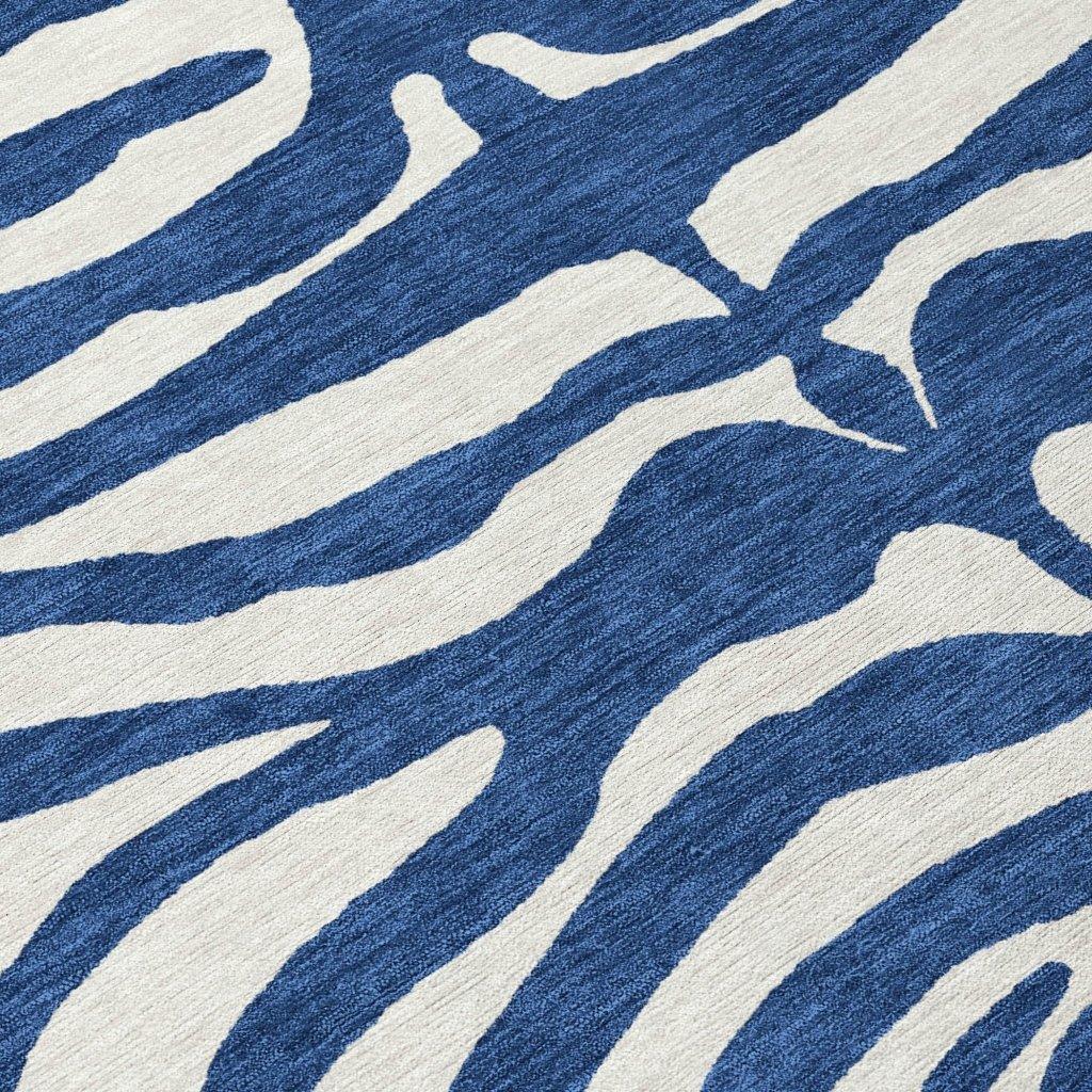 LOOMLAN Rugs Solstice Navy Washable Indoor-Outdoor Rug