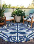 LOOMLAN Rugs Solstice Navy Washable Indoor-Outdoor Rug