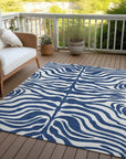 LOOMLAN Rugs Solstice Navy Washable Indoor-Outdoor Rug
