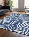 LOOMLAN Rugs Solstice Navy Washable Indoor-Outdoor Rug
