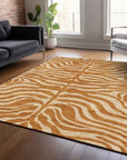 LOOMLAN Rugs Solstice Orange Washable Indoor-Outdoor Rug